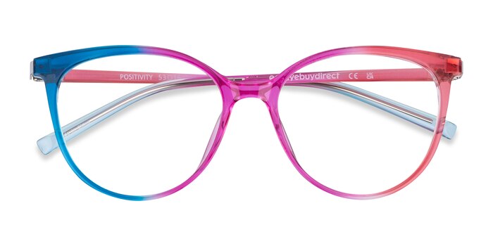 Purple Pink Rainbow Positivity -  Plastic Eyeglasses