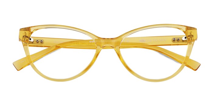 Clear Yellow Lantana -  Plastic Eyeglasses