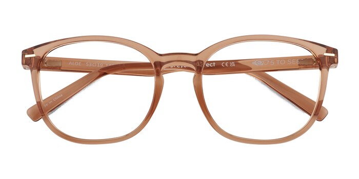 Clear Brown Aloe -  Plastic Eyeglasses