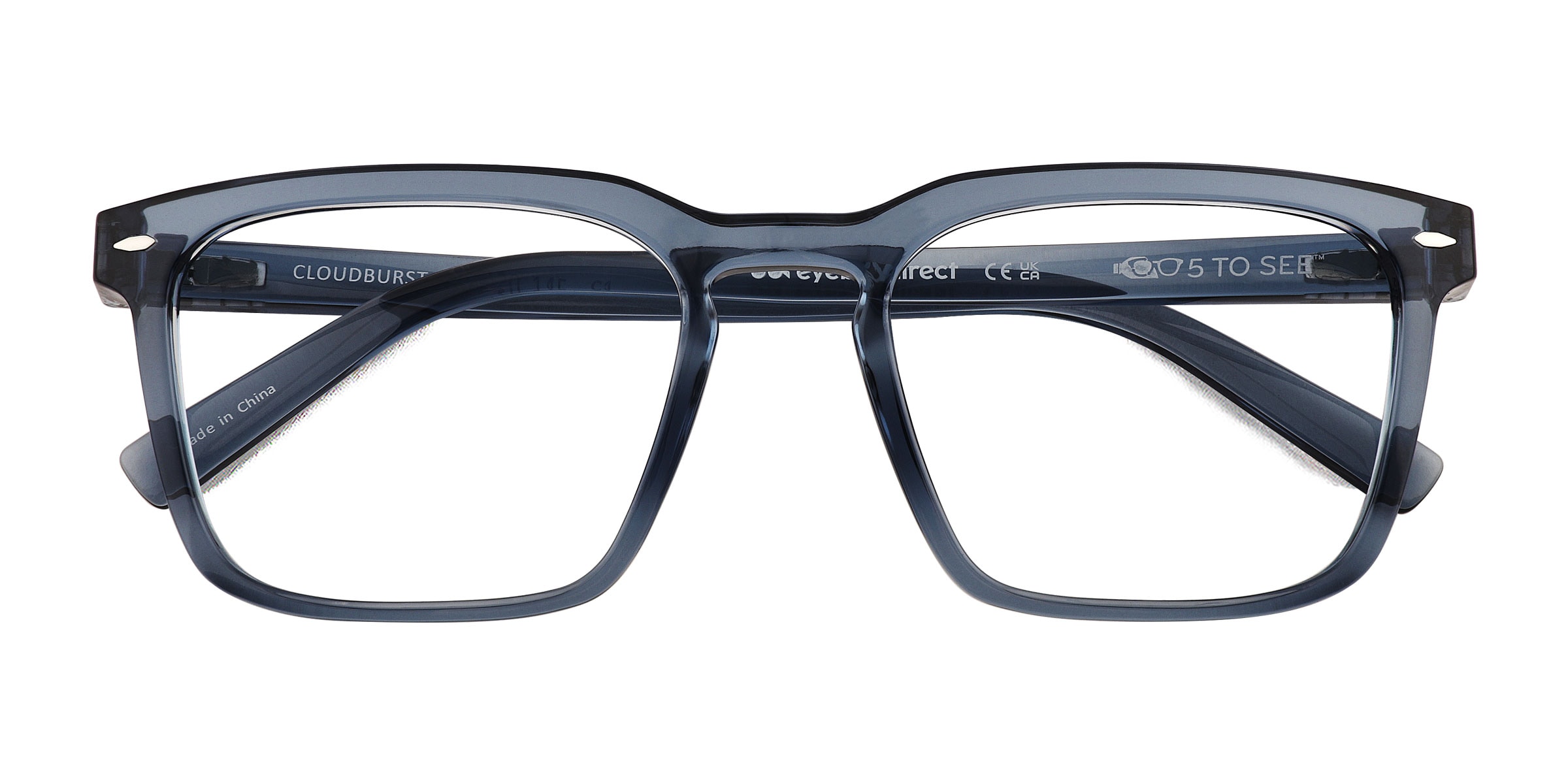 Unisex s rectangle Clear Gray Plastic Prescription eyeglasses - Eyebuydirect s Cloudburst 228$