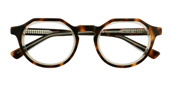 Tortoise Clear Discord -  Acetate Eyeglasses