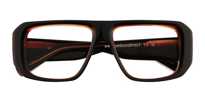 Black Tortoise Risk -  Acetate Eyeglasses