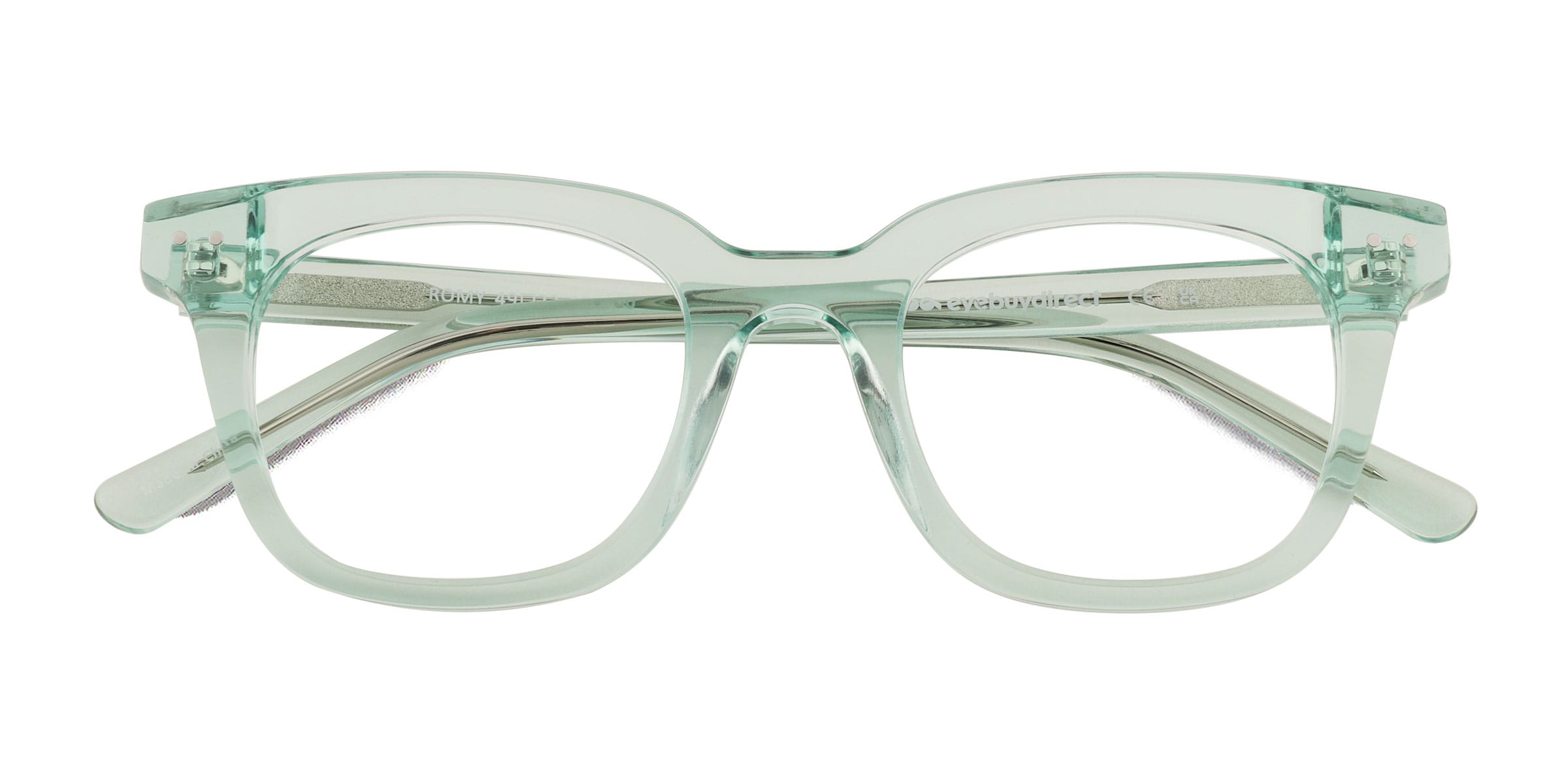 Romy Square Clear Green Full Rim Eyeglasses |