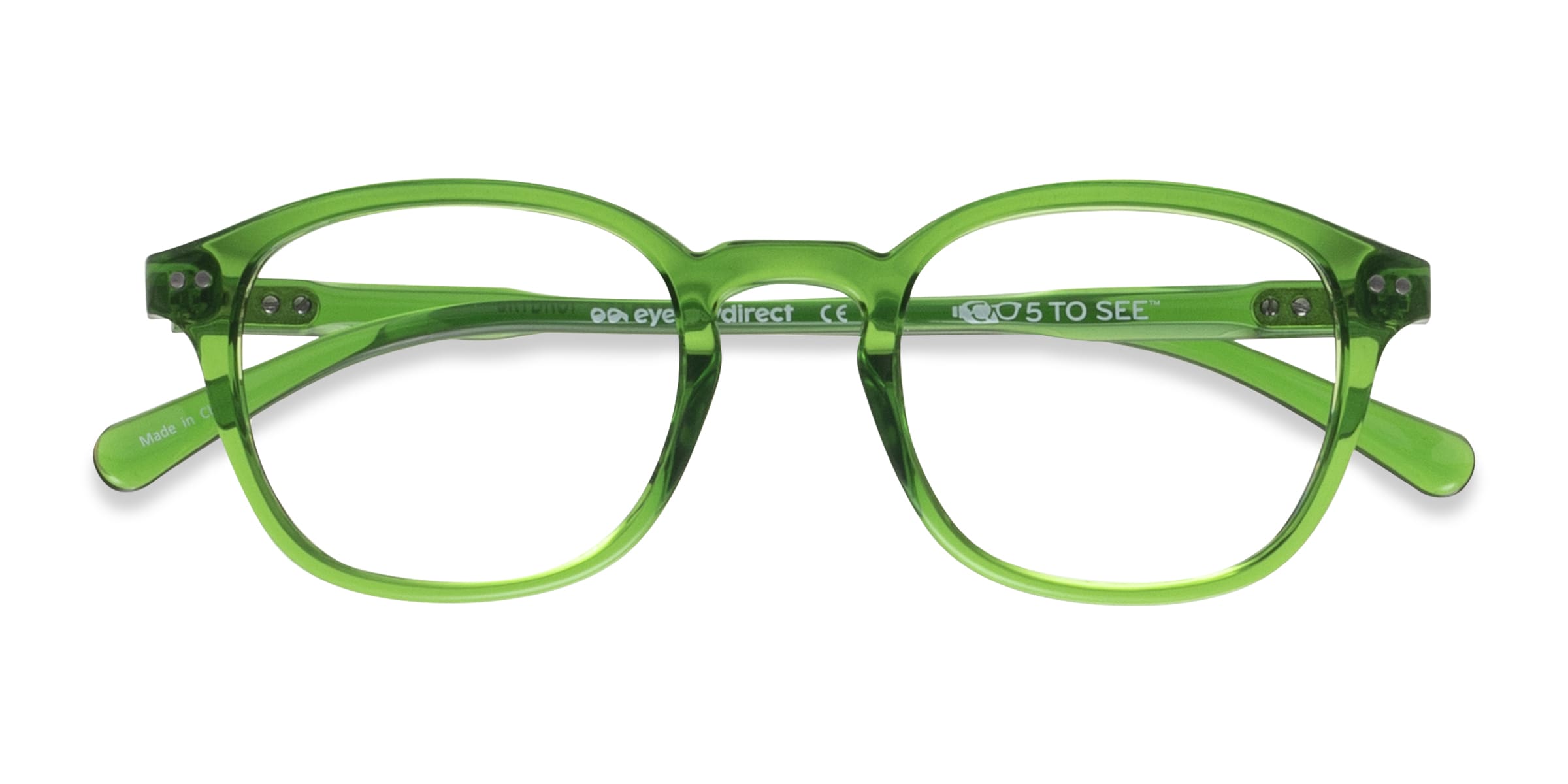 Unisex s round Clear Green Plastic Prescription eyeglasses - Eyebuydirect s Skydrop 95$