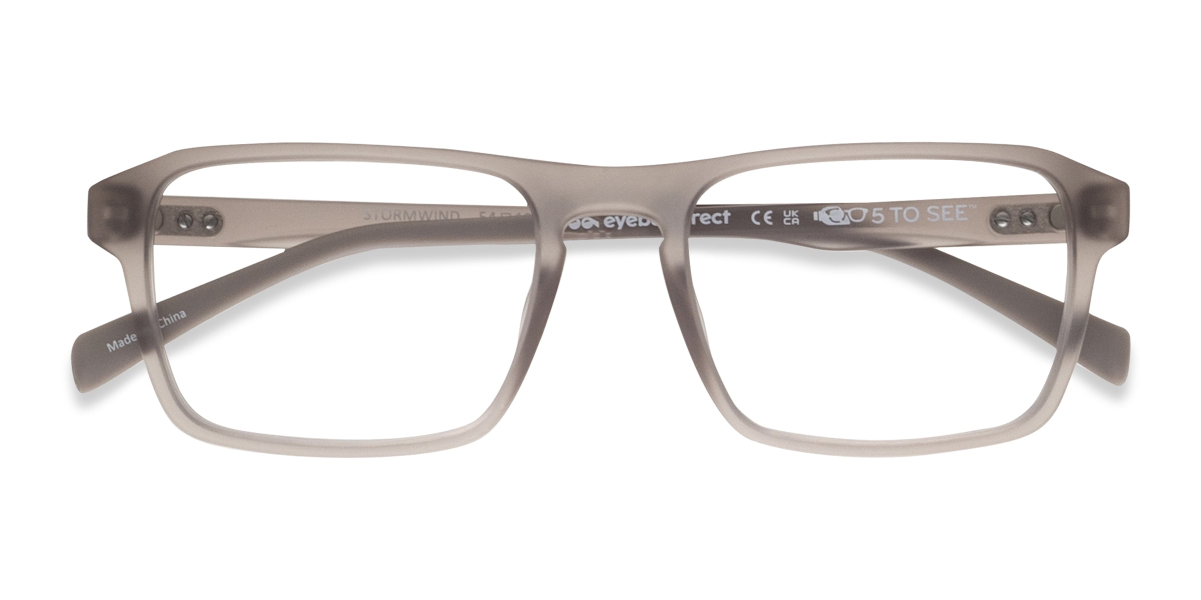 Male s rectangle Clear Gray Plastic Prescription eyeglasses - Eyebuydirect s Stormwind 73$