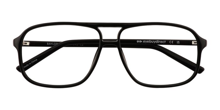 Shiny Black Baylor -  Plastic Eyeglasses