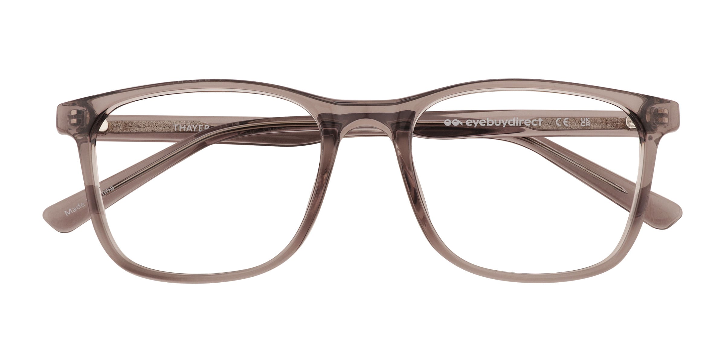 Thayer Square Clear Gray Full Rim Eyeglasses |