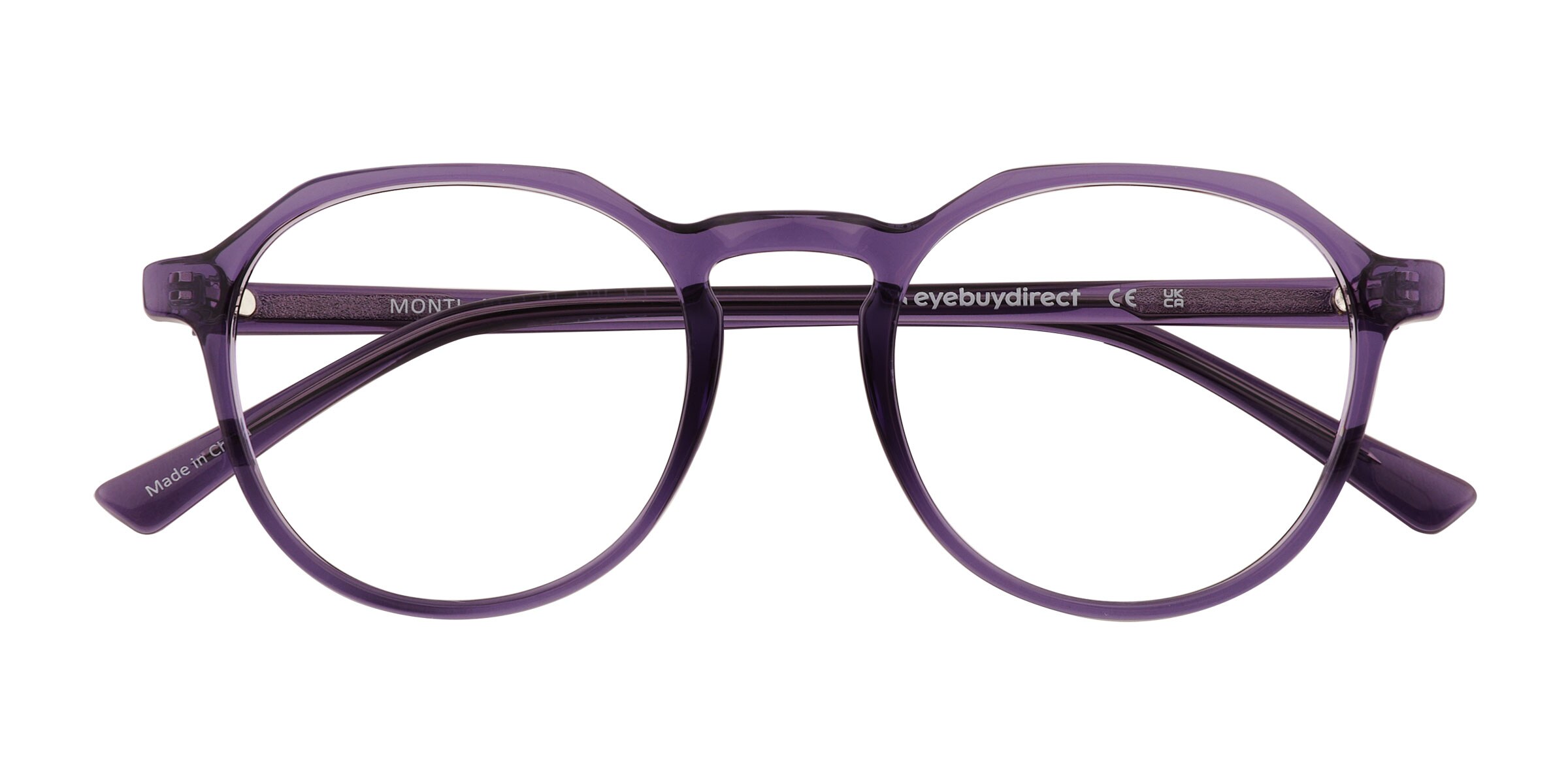 Monti - Géométrique Clear Purple Monture Lunettes de vue Pour Femmes ...