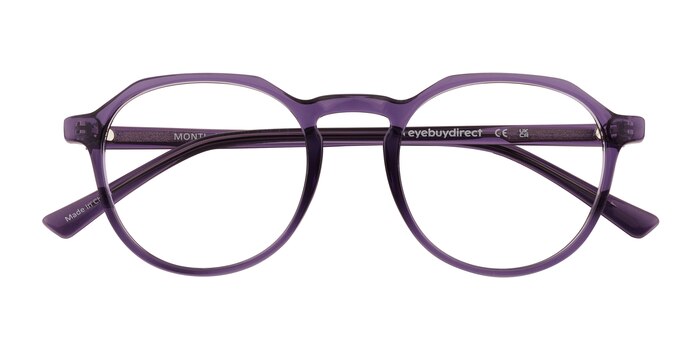 Clear Purple Monti -  Plastic Eyeglasses