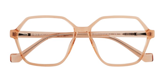 Clear Champagne Caelan -  Plastic Eyeglasses