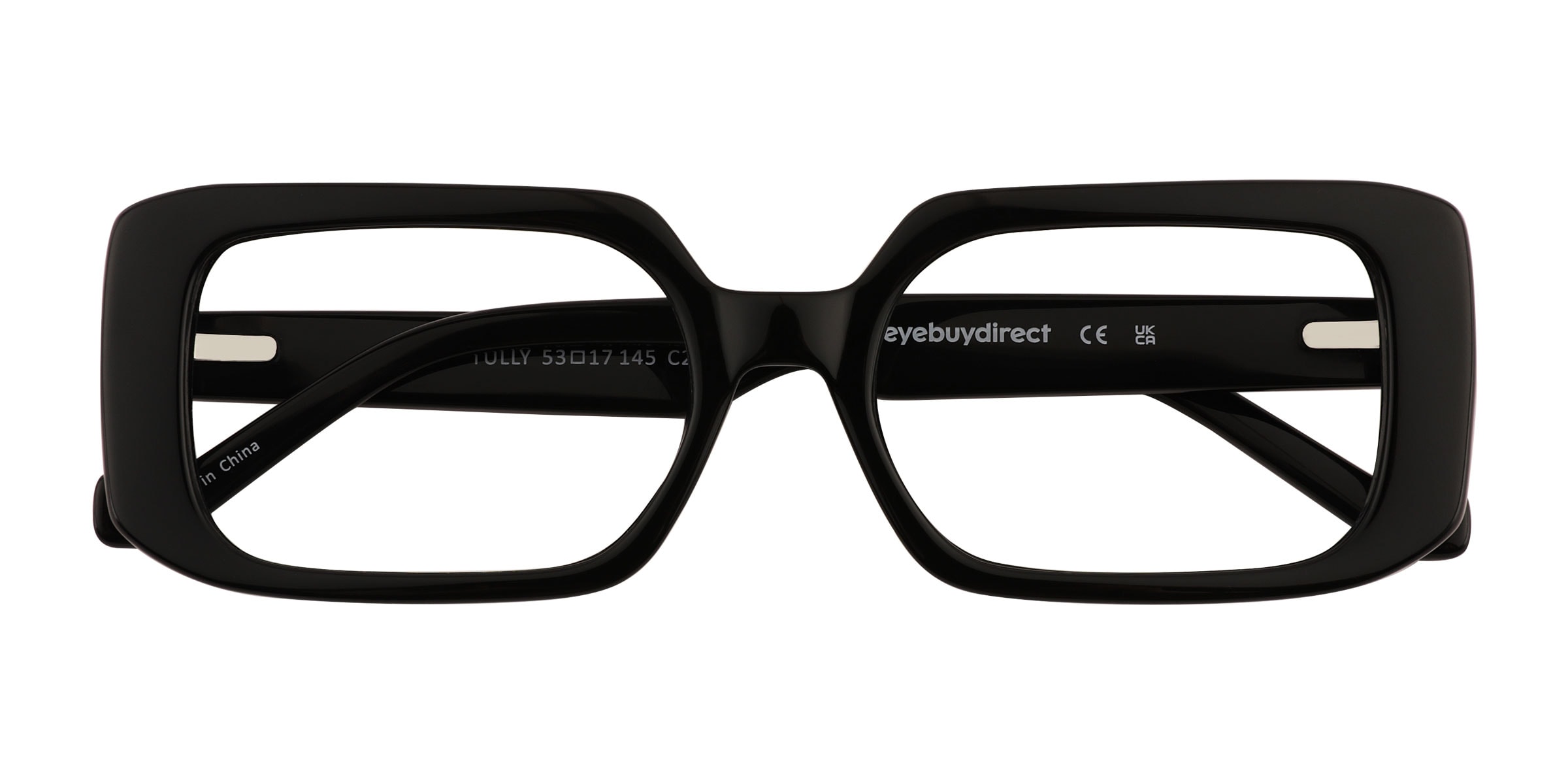 Male s rectangle Shiny Black Plastic Prescription eyeglasses - Eyebuydirect s Tully 29$