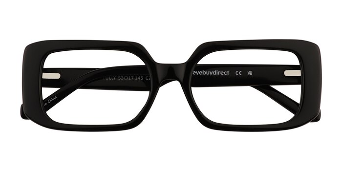 Shiny Black Tully -  Plastic Eyeglasses