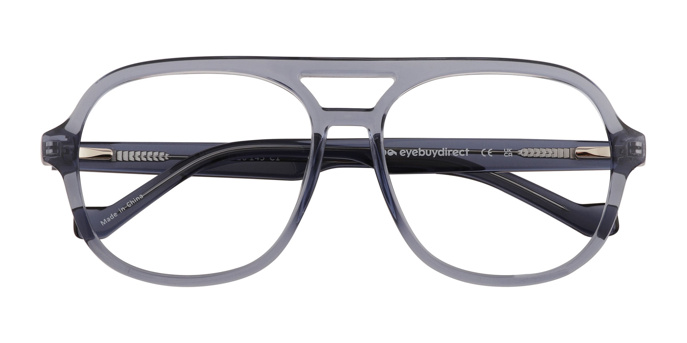 Eris Aviator Clear Blue Purple Full Rim Eyeglasses |