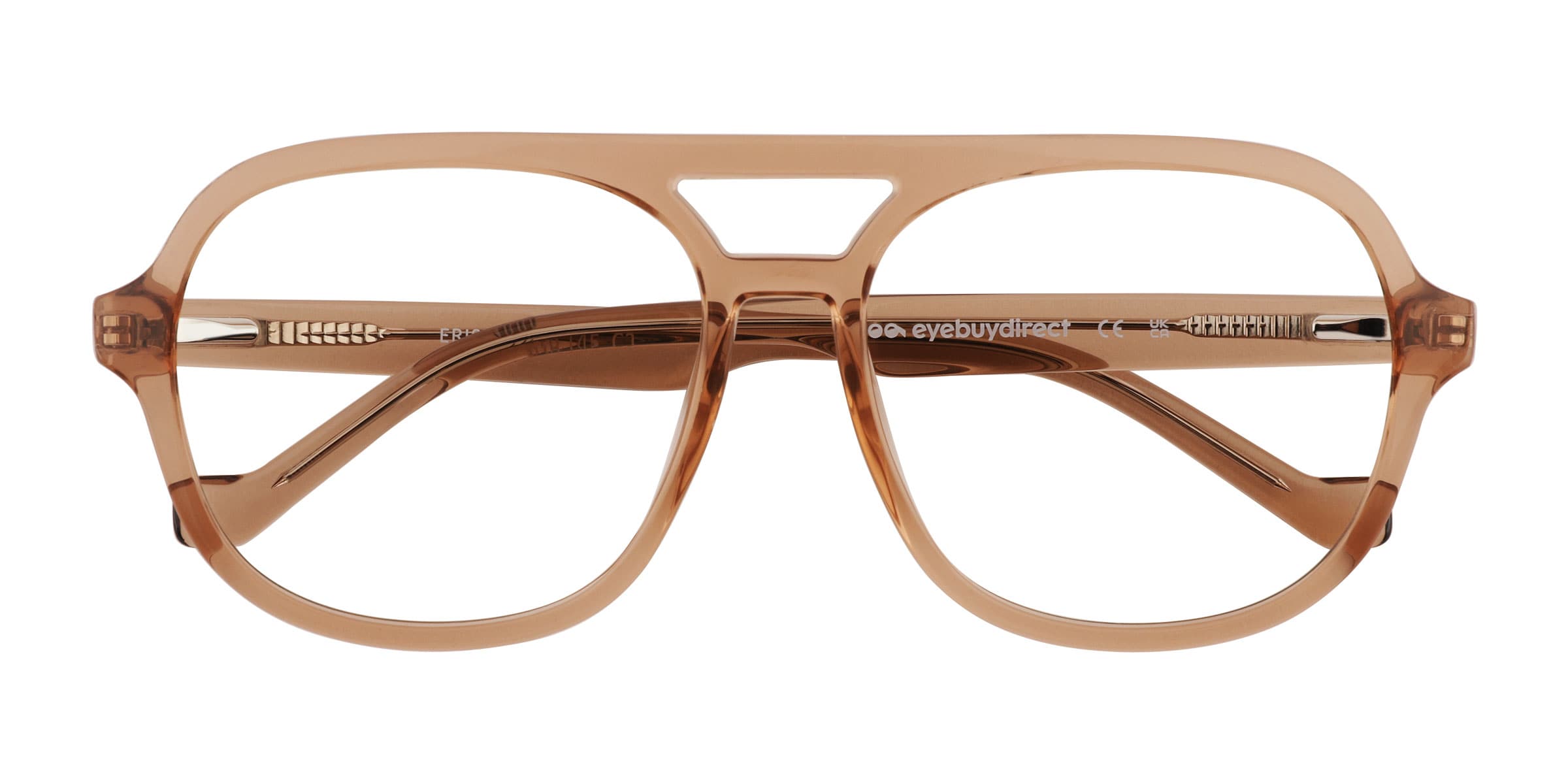 Eris Aviator Clear Brown Full Rim Eyeglasses |