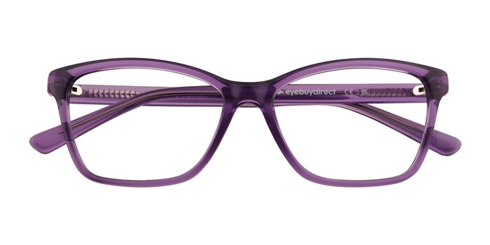 Clear Purple Marlowe -  Plastic Eyeglasses