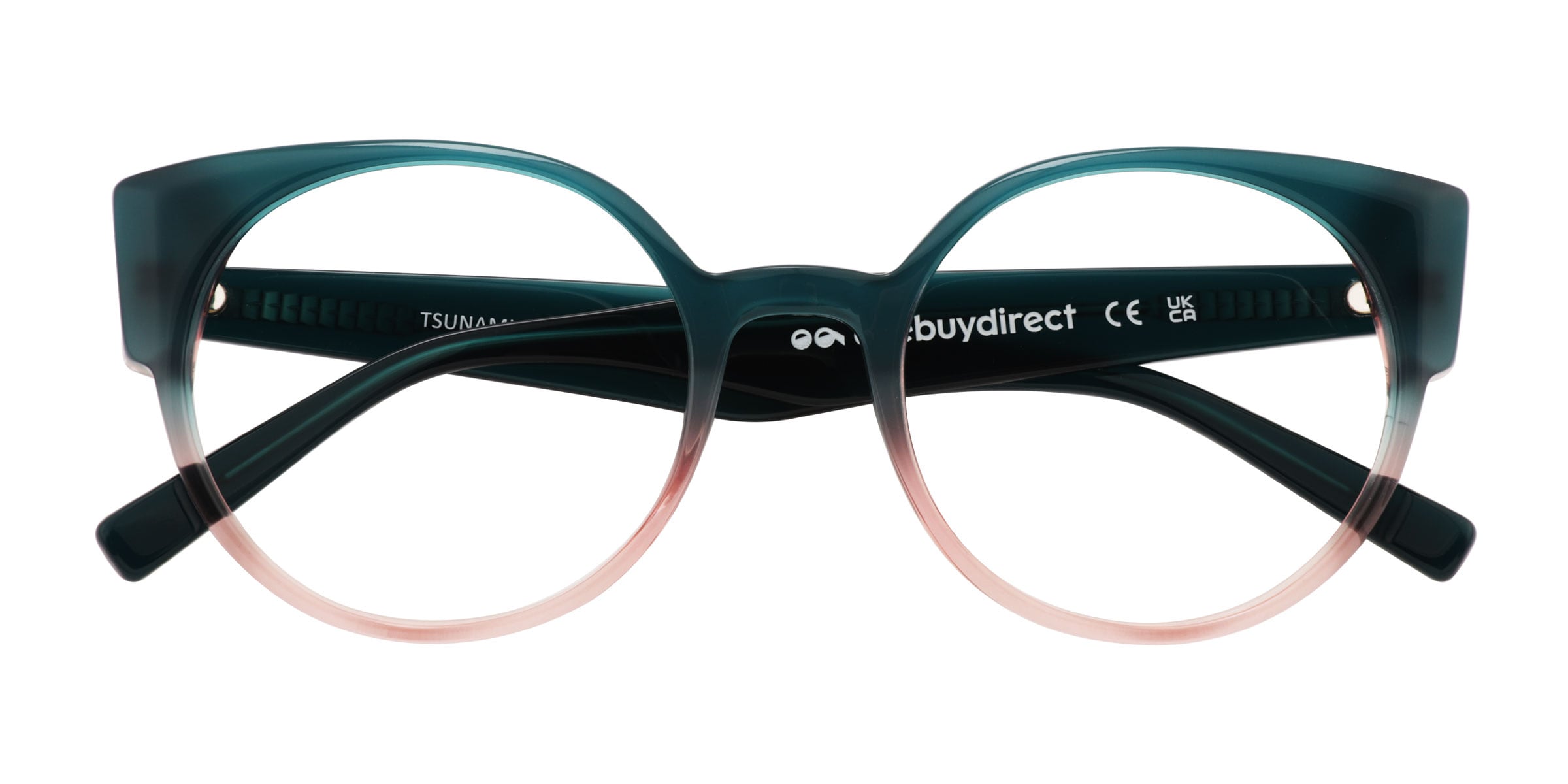Tsunami Round Green Pink Full Rim Eyeglasses | Eyebuydirect