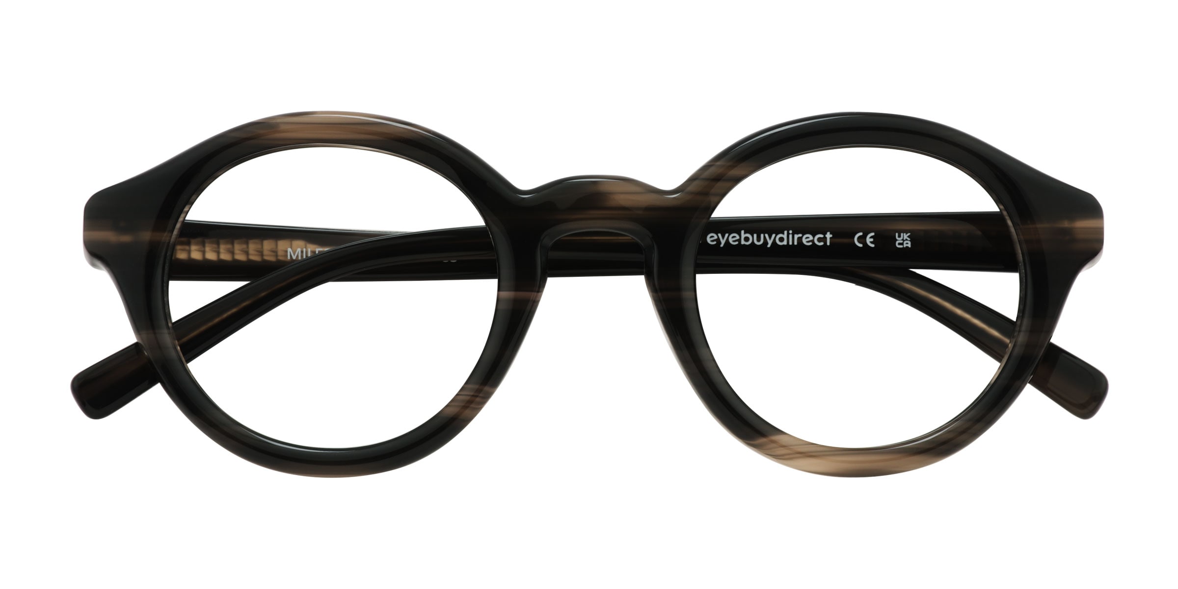 Miles Round Striped Brown Full Rim Eyeglasses | Eyebuydirect