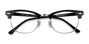 Black Silver Sweet Janet -  Fashion Acetate, Metal Eyeglasses