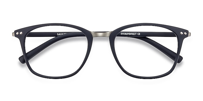 Matte Navy Savannah -  Lightweight Plastic, Metal Eyeglasses