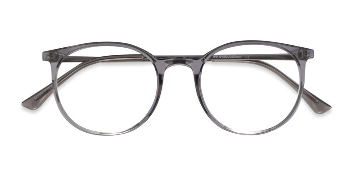 Clear Gray Marilou -  Lightweight Plastic, Metal Eyeglasses