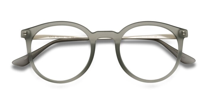 Matte Gray Grin -  Metal Eyeglasses