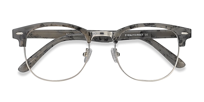 Speckled Gray Roots -  Vintage Plastic, Metal Eyeglasses