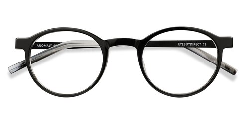 Unisex S Round Black Acetate,Metal Prescription Eyeglasses - Eyebuydirect S Anomaly