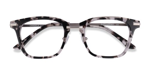 Female S Square Gray Floral Acetate, Metal Prescription Eyeglasses - Eyebuydirect S Candela