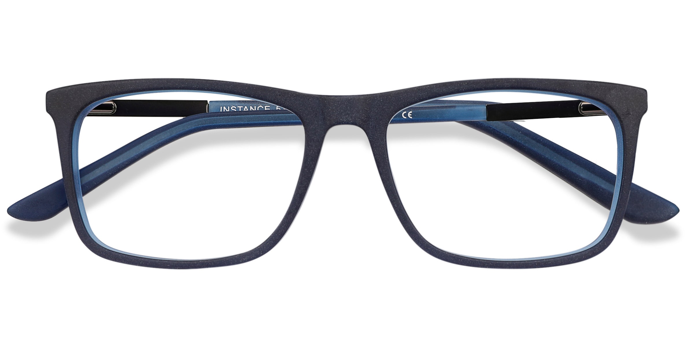 Male s rectangle Blue Acetate Metal Prescription eyeglasses - Eyebuydirect s Instance 46$