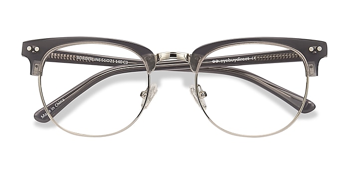 Gray Borderline -  Vintage Acetate, Metal Eyeglasses