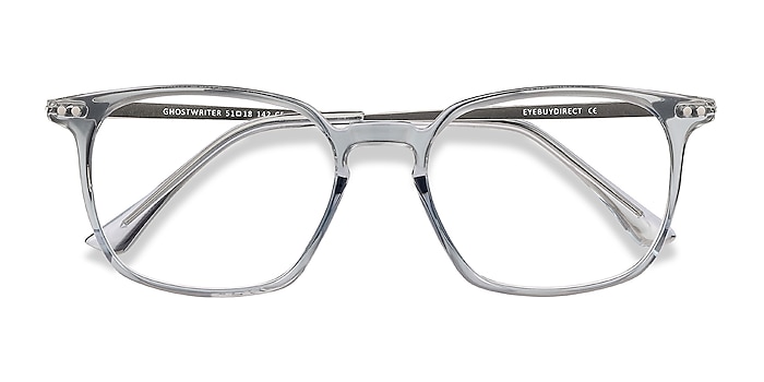 Clear Blue Ghostwriter -  Geek Plastic, Metal Eyeglasses