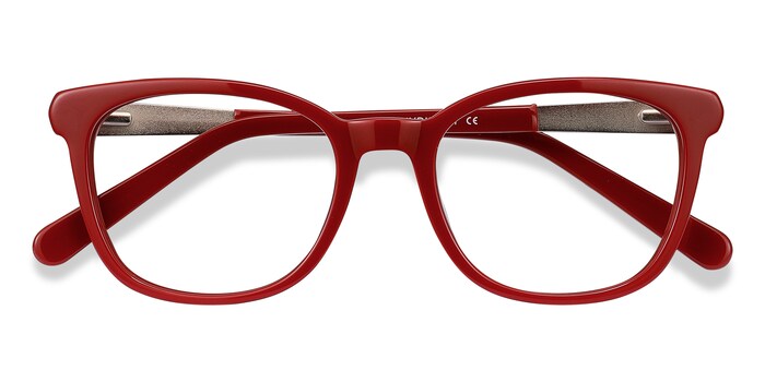 national Uegnet Spænde Kat Square Burgundy Glasses for Women | Eyebuydirect