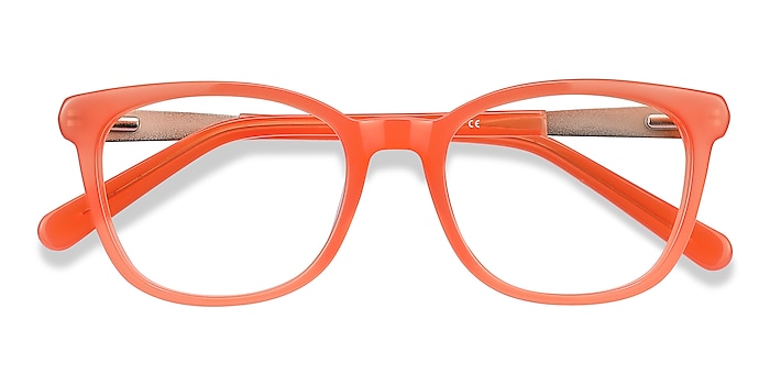 Orange Kat -  Colorful Acetate, Metal Eyeglasses