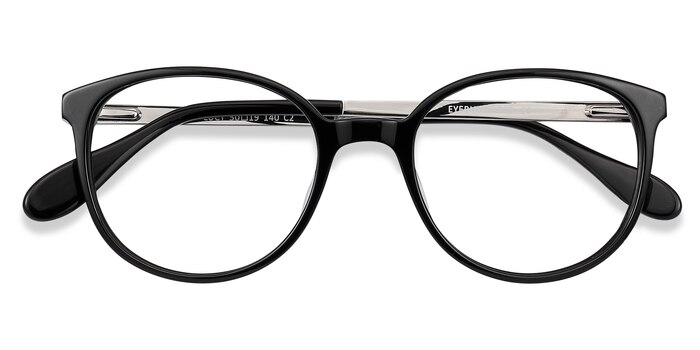 Black Lucy -  Acetate, Metal Eyeglasses