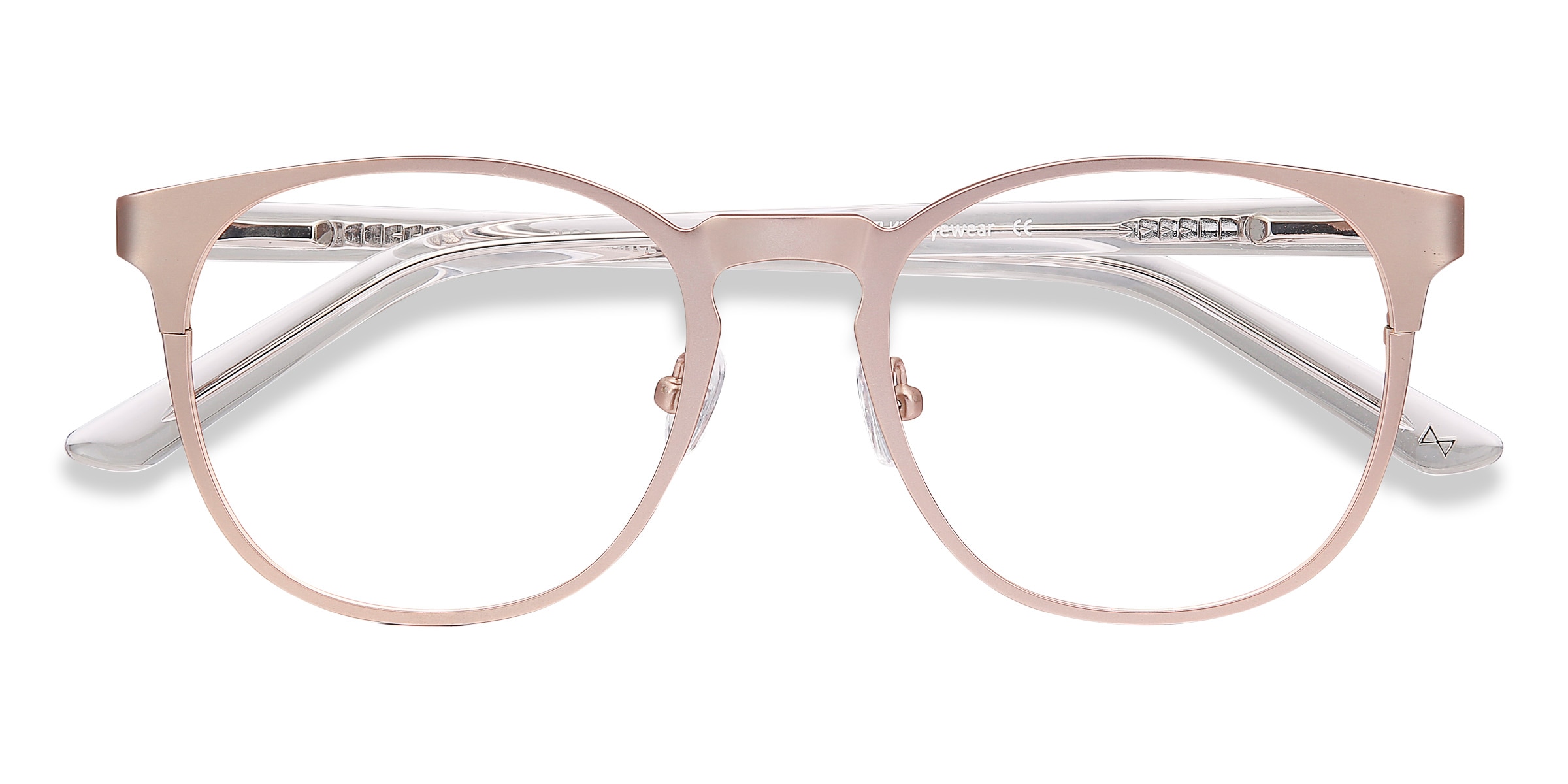 eyeglasses rose gold