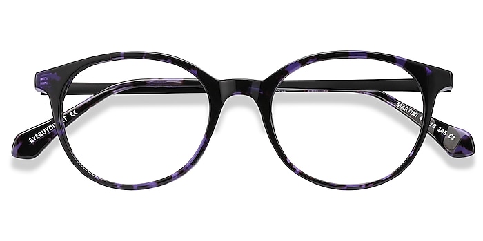 Purple Tortoise Martini -  Lightweight Acetate Eyeglasses