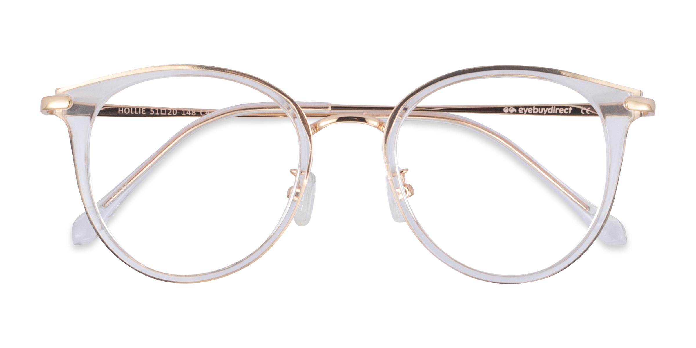 Female s roundPlastic, Metal Prescription eyeglasses - Eyebuydirect s Hollie