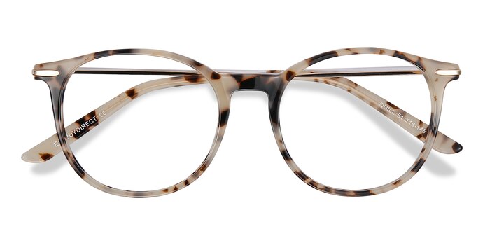 Ivory Tortoise Quill -  Designer Acetate, Metal Eyeglasses