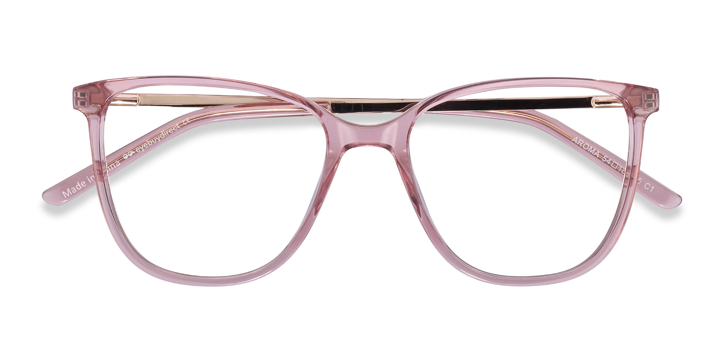 glasses pink frame