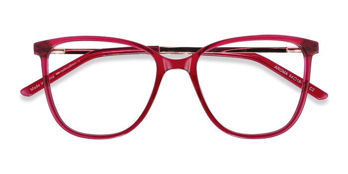 Raspberry Aroma -  Fashion Acetate, Metal Eyeglasses