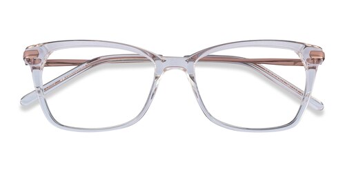 Female S Horn Clear Acetate, Metal Prescription Eyeglasses - Eyebuydirect S Forward