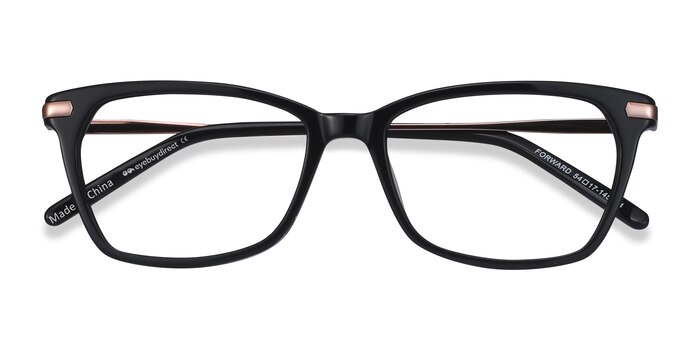 Black Forward -  Lightweight Acetate, Metal Eyeglasses