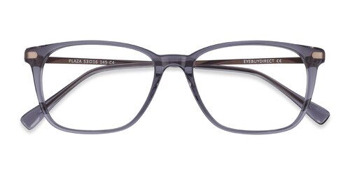Unisex S Rectangle Gray Acetate, Metal Prescription Eyeglasses - Eyebuydirect S Plaza