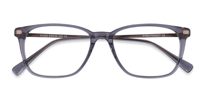 Gray Plaza -  Lightweight Acetate, Metal Eyeglasses