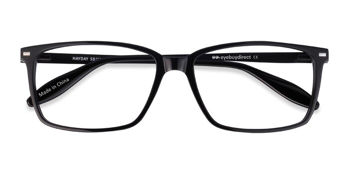 Black Hayday -  Lightweight Acetate, Metal Eyeglasses