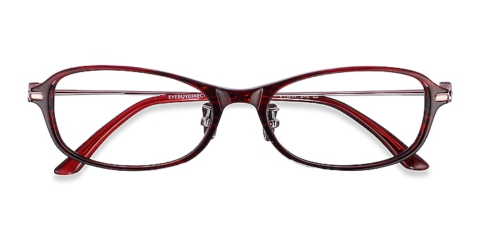 Red Striped Lise -  Lightweight Acetate Eyeglasses