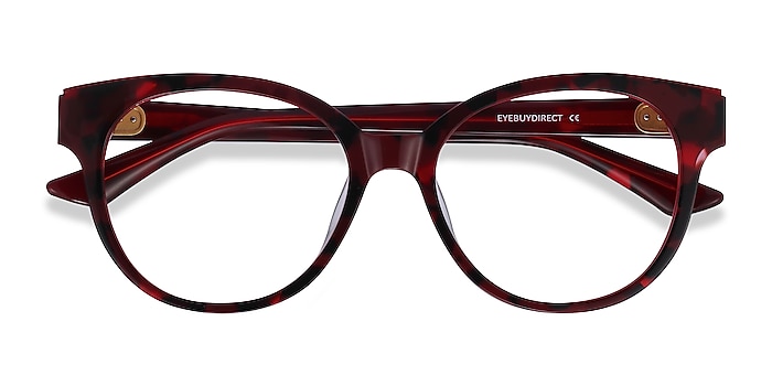 Red Floral Vee -  Acetate Eyeglasses
