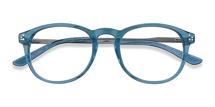 Blue Akio -  Colorful Acetate, Metal Eyeglasses
