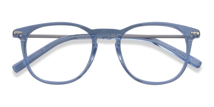 Blue Villeneuve -  Lightweight Acetate, Metal Eyeglasses