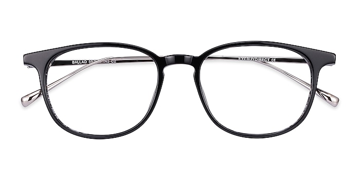 Black Clear Ballad -  Lightweight Acetate Eyeglasses
